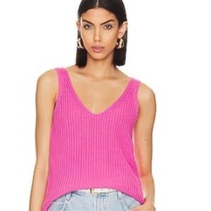 Vibrant Pink Knit Tank Top